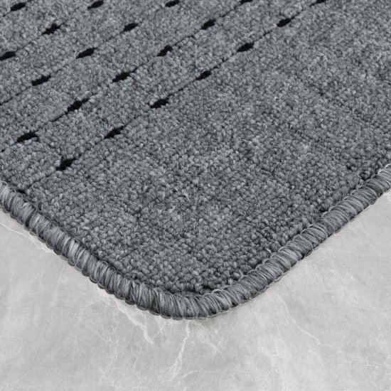 Коврик декоративный полипропилен Canberra 67x140 см цвет серый