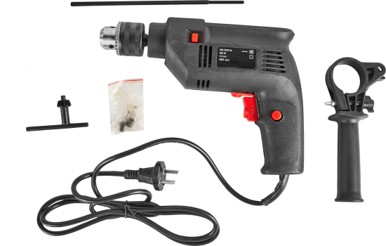 Дрель сетевая ударная DRD-500-1, 500 Вт
