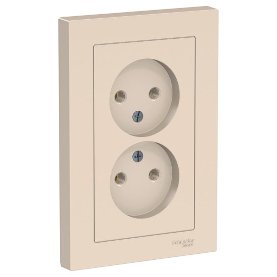 Двойная розетка Systeme Electric AtlasDesign