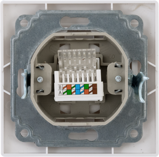 Розетка компьютерная встраиваемая Таймыр RJ45 цвет белый