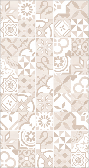 Плитка настенная Шахтинская Плитка Пазолини 25x40 см 1.4 м² глянцевая цвет бежевый геометрия