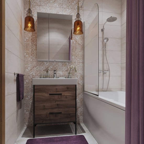 Плитка настенная Шахтинская Плитка Пазолини 25x40 см 1.4 м² глянцевая цвет бежевый геометрия