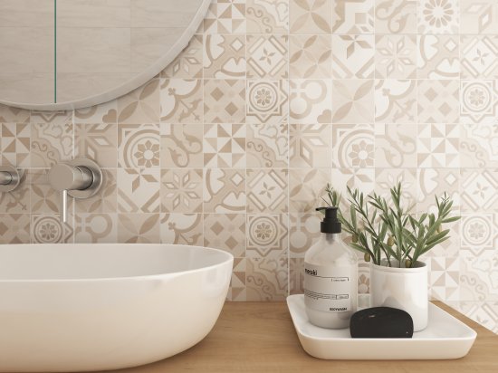 Плитка настенная Шахтинская Плитка Пазолини 25x40 см 1.4 м² глянцевая цвет бежевый геометрия