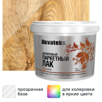 Лак паркетный Akvateks акриловый полуматовый бесцветный 2.5 л