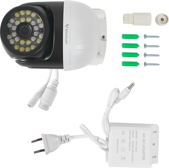 IP камера внутренняя/уличная Vstarcam C9837RUSS 3 Мп 1080P Full HD с Wi-Fi цвет белый