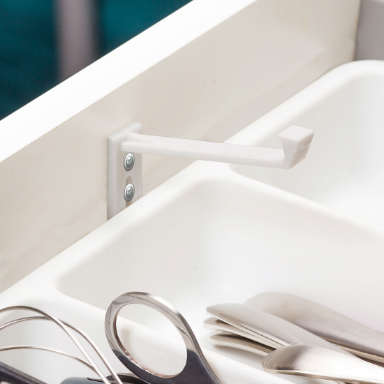 Блокиратор ящиков пластик цвет белый 2 шт.