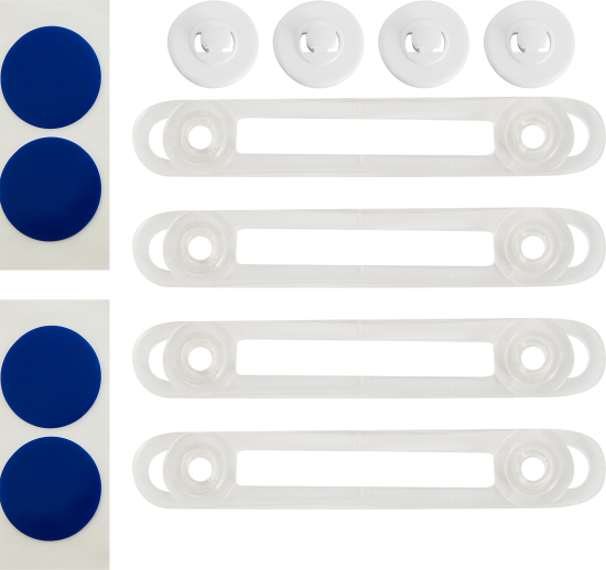 Гибкий фиксатор силикон цвет прозрачно-белый 2 шт.