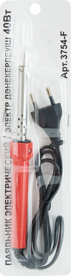 Паяльник электрический 3754-F, пластиковая рукоятка, 40 Вт