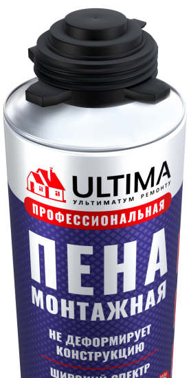 Пена монтажная бытовая Ultima выход пены 22 л летняя 530 мл
