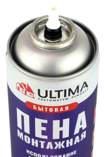 Пена монтажная бытовая Ultima выход пены 22 л летняя 530 мл