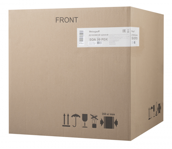 Электрический духовой шкаф Weissgauff EOA 39 PDX 59.5x57x57 см цвет нержавеющая сталь