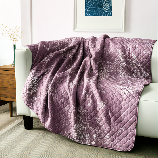 Покрывало Сухоцвет 200x220 см полиэстер цвет пыльная роза