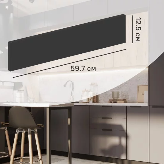 Фасад для кухонного ящика София грей 59.7x12.5 см Delinia ID ЛДСП цвет серый