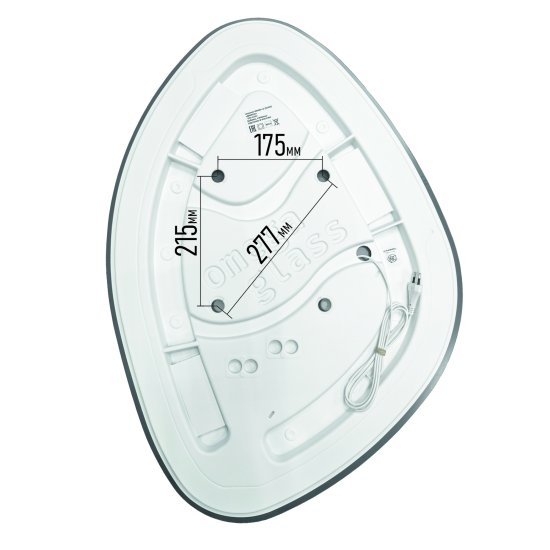 Зеркало для ванной Omega Glass Дижон SD58 60x85 см асимметричное с подсветкой