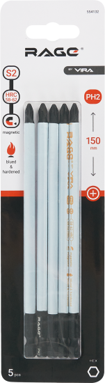 Бита магнитная Rage 554132 PH2x50 мм, 5 шт.