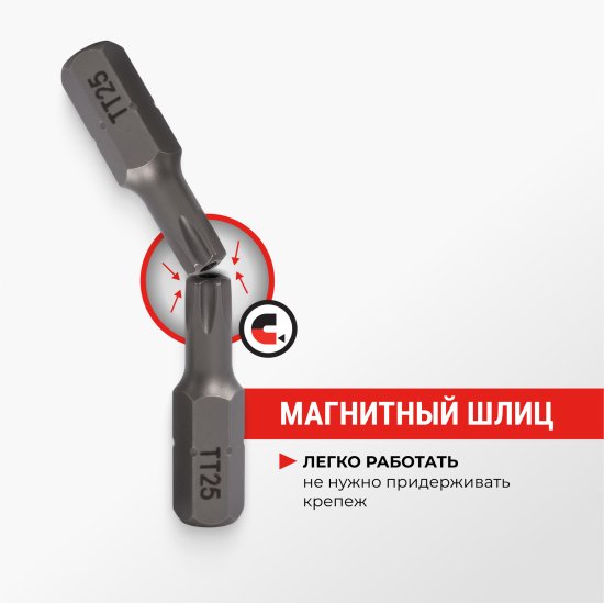 Бита магнитная Vira 554144 T25x25 мм, 2 шт.