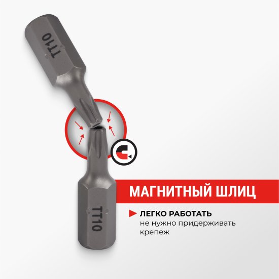 Бита магнитная Vira 554141 T10x25 мм, 2 шт.
