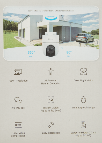 IP-камера уличная Ezviz CS-H8с 2 Мп 1080P WI-FI цвет белый