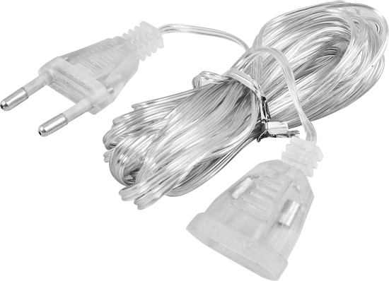 Удлинитель для гирлянд Oxion 1 розетка без заземления 2x0.2 мм 3 м