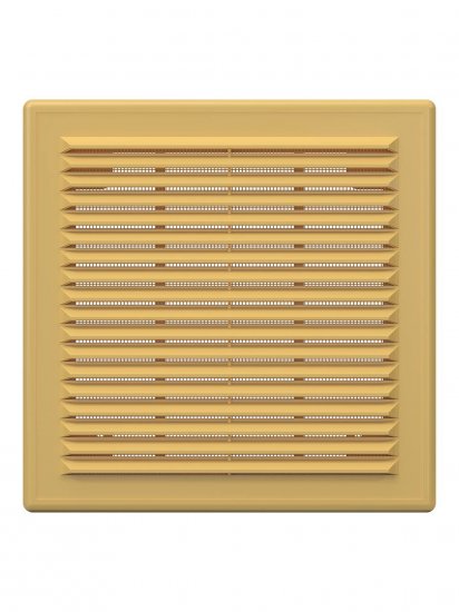 Решетка вентиляционная с сеткой Era 2121Р 208x208 мм пластик цвет бежевый