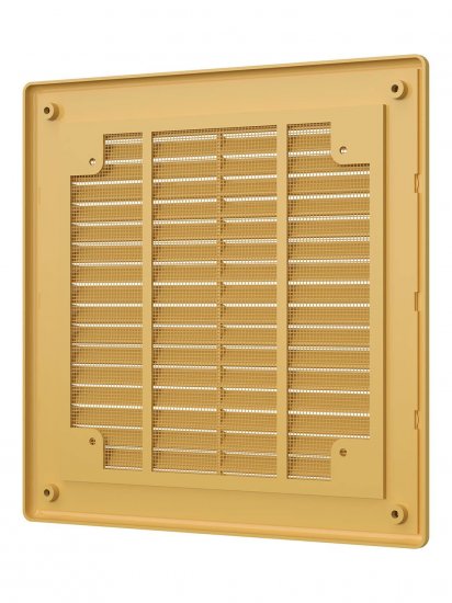 Решетка вентиляционная с сеткой Era 2121Р 208x208 мм пластик цвет бежевый