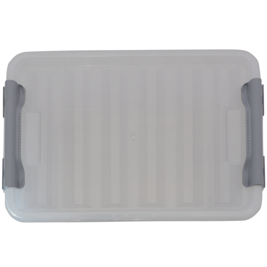 Ящик Профи Комфорт 50x17.5x39 см 23 л полипропилен с крышкой цвет прозрачный