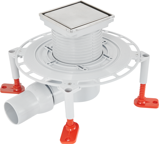 Трап для душа под плитку Ани Пласт комбинированный затвор 100x100 мм пластик
