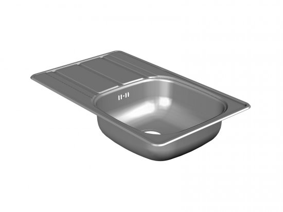 Мойка для кухни врезная с крылом Ukinox 78.8x48.8 см глубина чаши 17 см нержавеющая сталь цвет серый