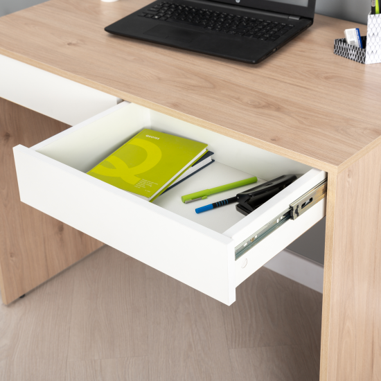 Стол компьютерный 2 ящика 98.2x75.3x56.2 см ЛДСП цвет дуб гикори ящики белые