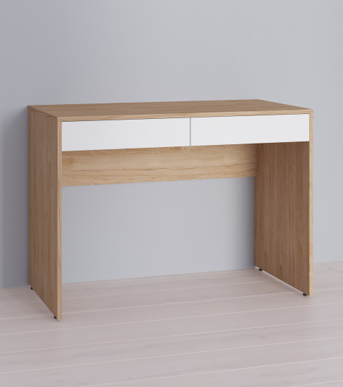 Стол компьютерный 2 ящика 98.2x75.3x56.2 см ЛДСП цвет дуб гикори ящики белые