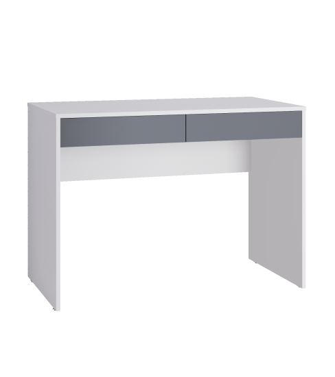 Стол компьютерный 2 ящика 98.2x75.3x56.2 см ЛДСП цвет белый ящики графит