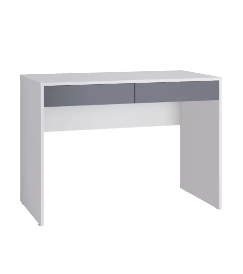 Стол компьютерный 2 ящика 98.2x75.3x56.2 см ЛДСП цвет белый ящики графит