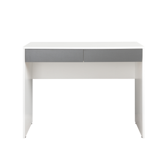 Стол компьютерный 2 ящика 98.2x75.3x56.2 см ЛДСП цвет белый ящики графит