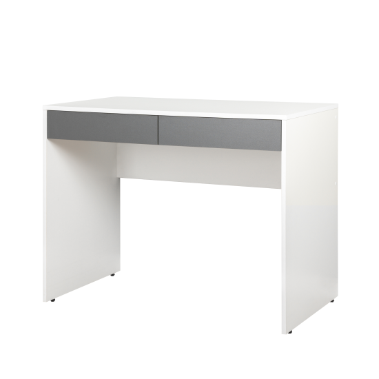 Стол компьютерный 2 ящика 98.2x75.3x56.2 см ЛДСП цвет белый ящики графит