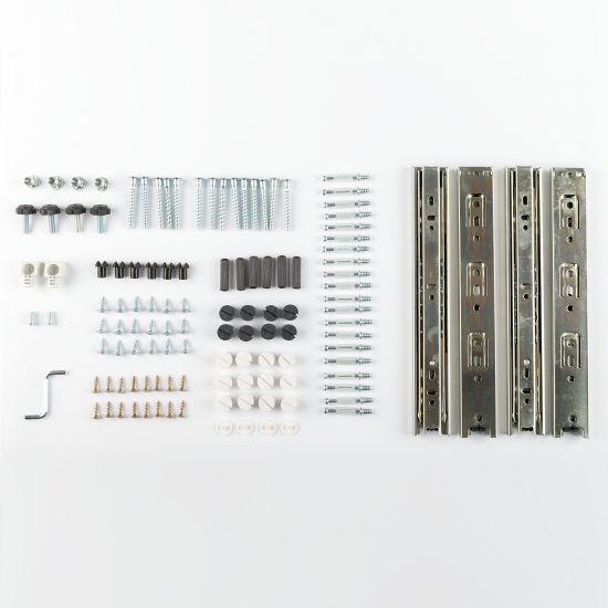 Стол компьютерный 2 ящика 98.2x75.3x56.2 см ЛДСП цвет белый ящики графит