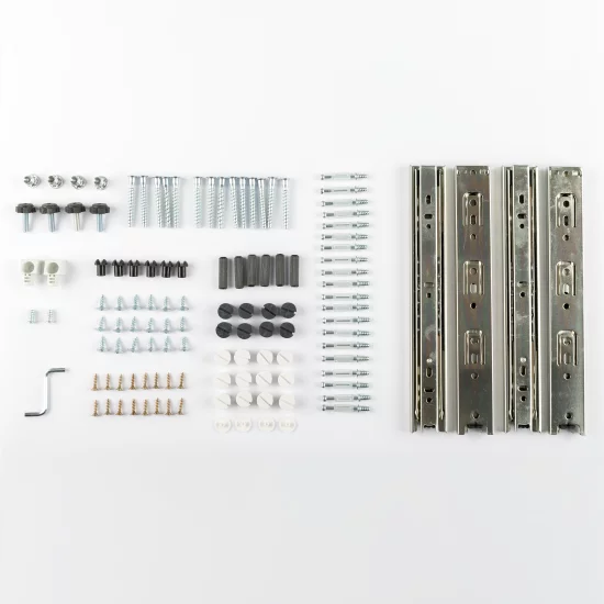 Стол компьютерный 2 ящика 98.2x75.3x56.2 см ЛДСП цвет белый ящики графит