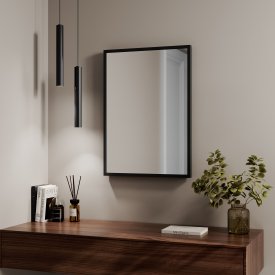 Зеркало декоративное Inspire Вега прямоугольное 50x70 см мдф цвет черный