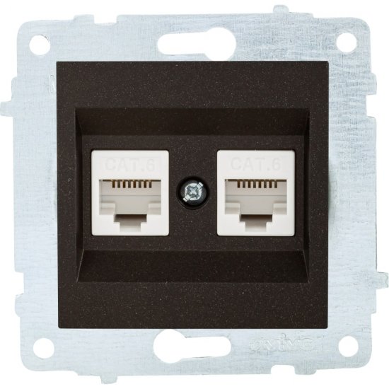 Механизм компьютерной 2-местной розетки rj45 OVIVO CAT6