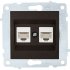 Механизм компьютерной 2-местной розетки rj45 OVIVO CAT6