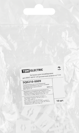 Заглушка TDM Electric на 1 модуль цвет белый