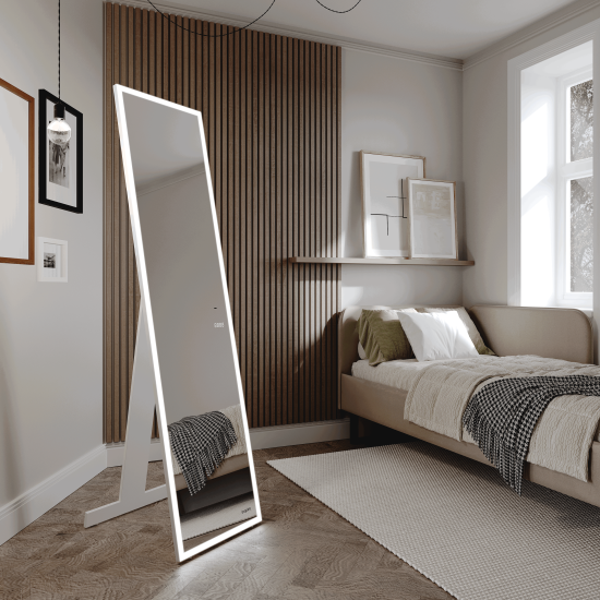 Зеркало декоративное Inspire Modal Led прямоугольное 45x175 см металл цвет белый