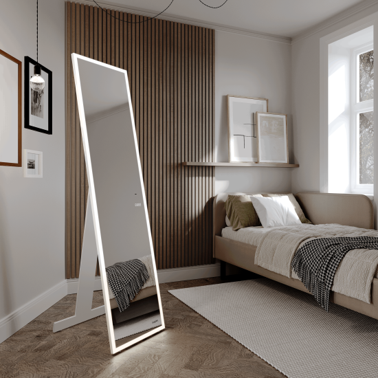Зеркало декоративное Inspire Modal Led прямоугольное 45x175 см металл цвет белый