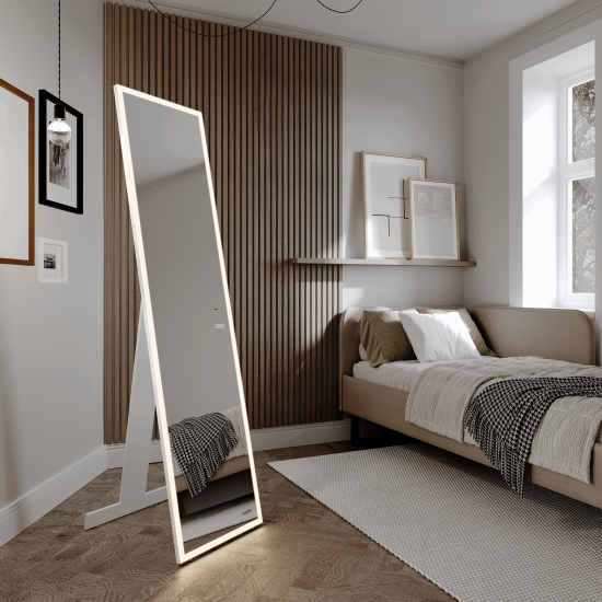 Зеркало декоративное Inspire Modal Led прямоугольное 45x175 см металл цвет белый