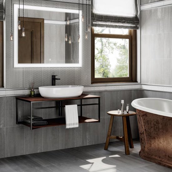 Плитка бордюр Кerama Marazzi Ломбардиа серая 250x54x8 мм