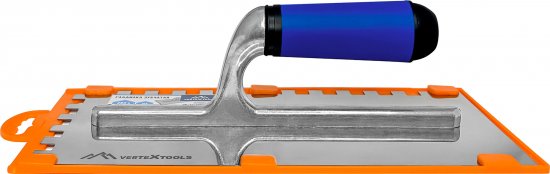 Гладилка зубчатая из нержавеющей стали Vertextools 16-08-10 128x280 мм, зуб 10x10 мм