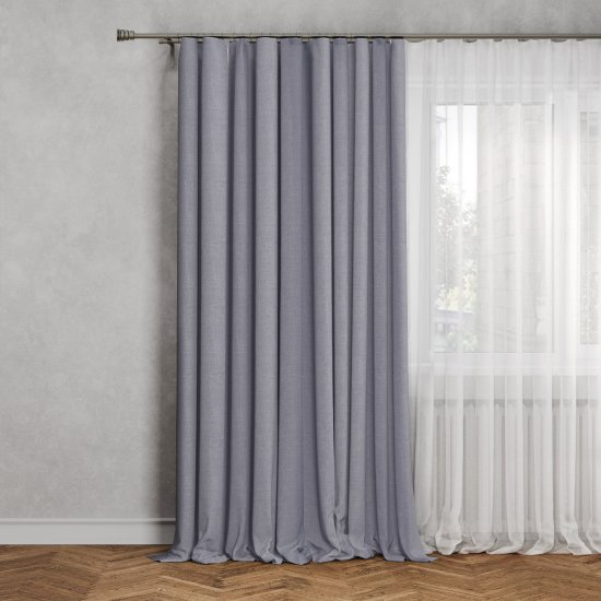 Штора на ленте Inspire Raspberry 200x280 см цвет голубой Ink 5