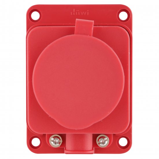 Колодка для удлинителя Duwi 1 розетка с заземлением 3680 Вт цвет красный