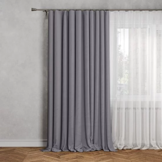 Штора на ленте Inspire Gita 200x280 см цвет серый Granit 3