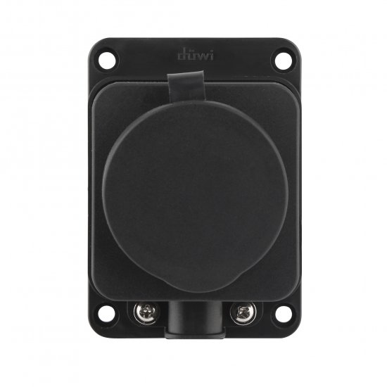 Колодка для удлинителя Duwi 1 розетка с заземлением 3680 Вт цвет черный