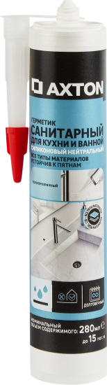 Герметик силиконовый полупрозрачный Axton 280мл